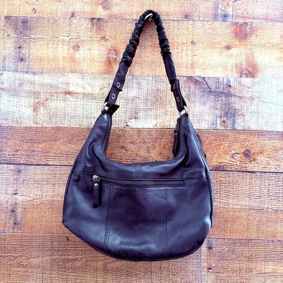 Spikes & Sparrow Leather Shoulder Bag - Harli - Black - Picture 3 of 14